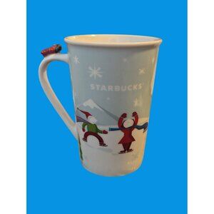Starbucks 2011 Winter Holiday Mug With Gingerbread Accent Handle